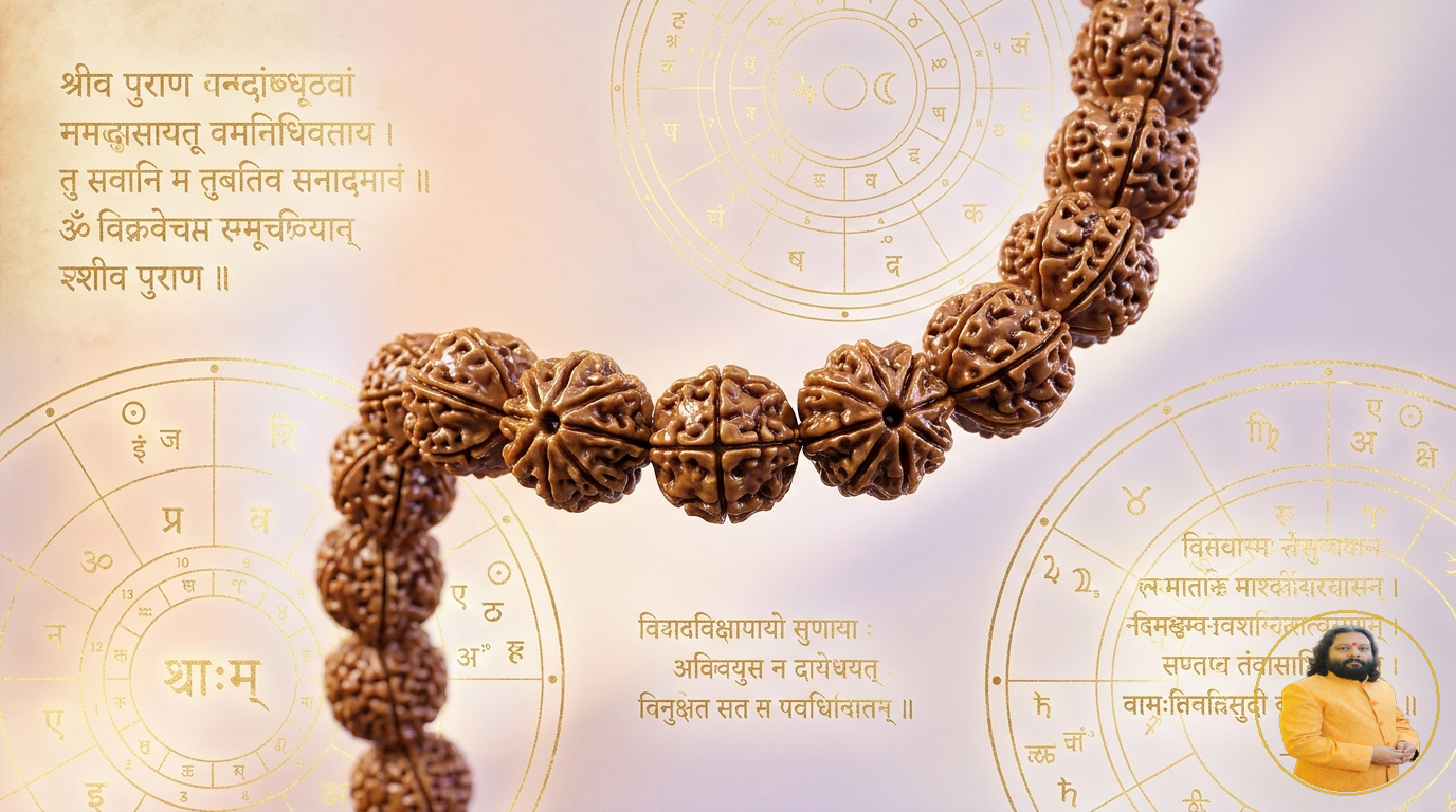 The Divine Science Behind Rudraksha Mukhis: Shiva Purana, Astrology & Modern Research